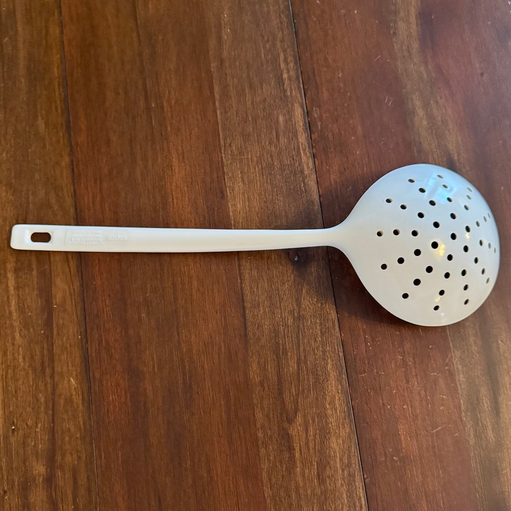 Copco Melamine White Skimmer Slotted Spoon Kitchen Utensil Dishwasher Safe - Picture 2 of 4